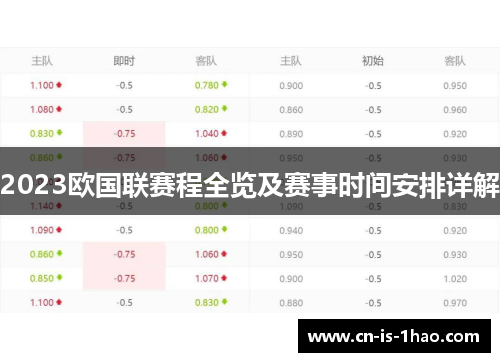 2023欧国联赛程全览及赛事时间安排详解